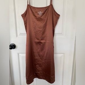 Brown Satin Adidas dress